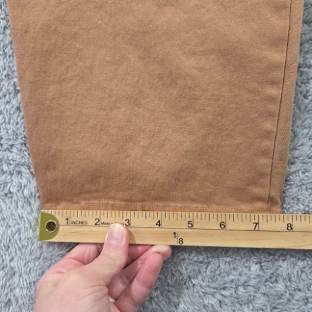 Denim & Co Cropped Pants Womens Medium Camel Elastic Waist Pull On Pockets Ankle - Picture 9 of 12